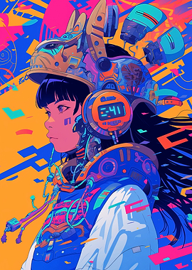 Cyberpunk Popart Anime