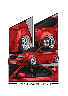 subaru impreza wrx red