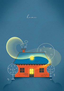 Cute magical cozy home