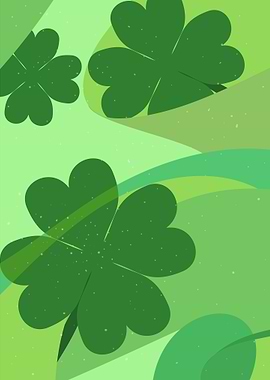 abstract shamrok leaf art