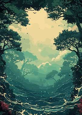 Vintage Anime Whitewater