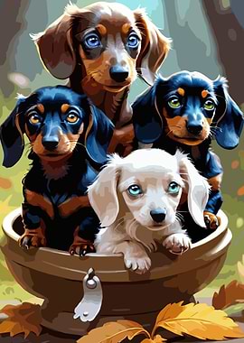 A cute Dachshund 055