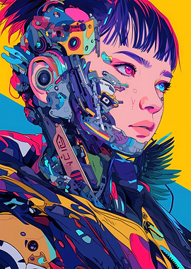Cyberpunk Popart Anime