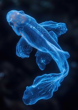 futuristic neon shark