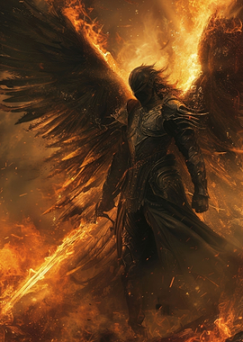 Fiery Demonic Angel