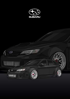 subaru impreza wrx black