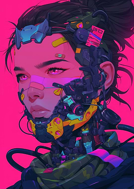Cyberpunk Popart Anime