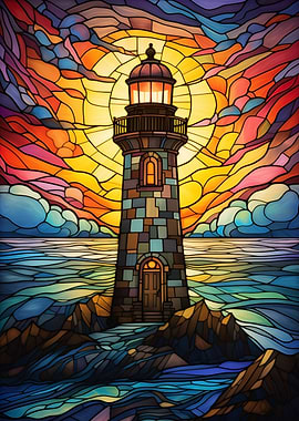 Lighthouse Stained Glass