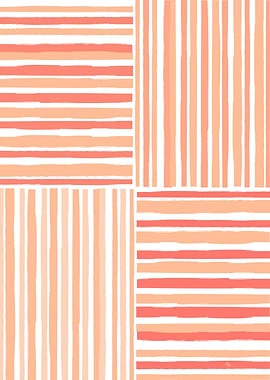 Peach Fuzz Abstract Lines