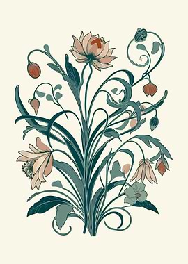 Flower Art Nouveau