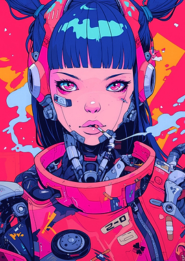 Futuristic Popart Girl