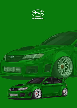 subaru impreza wrx green