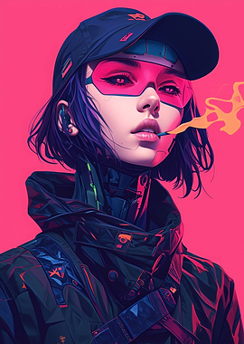 Futuristic Popart Girl