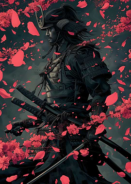 Samurai Warriors In Sakura