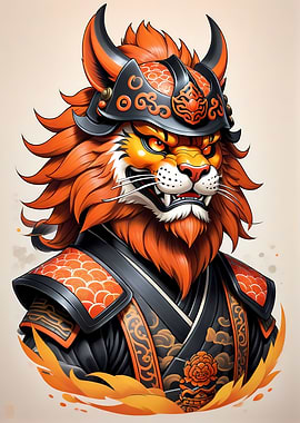 Samurai Mask Lion