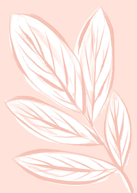 Modern Pink Leaves
