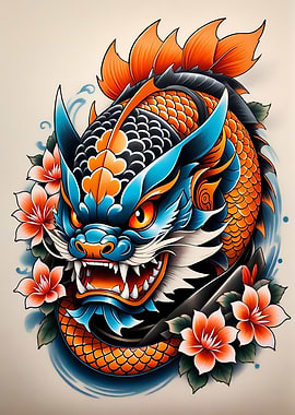 Samurai Mask Koi Fish
