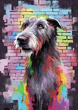 Irish Wolfhound Graffiti