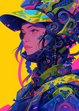 Futuristic Cyberpunk Girl