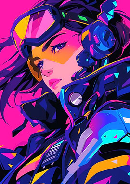 Futuristic Cyberpunk Girl
