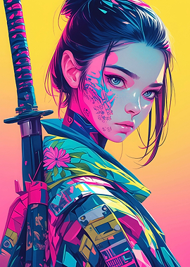 Samurai Cyberpunk Girl