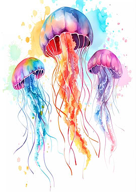Jellyfish Watercolor