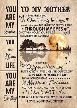 To My Mother Gift For Mom