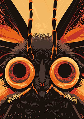 Mothman Face Vector Art