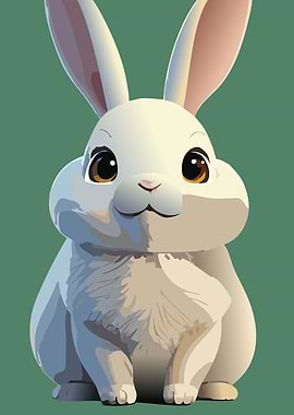 Cute White Rabbit
