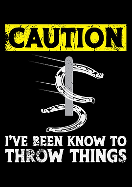 Caution Funny Horseshoe