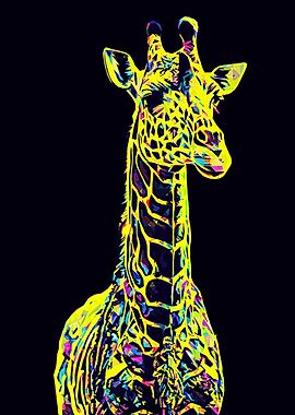 Giraffe pop art