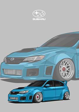 subaru impreza wrx blue 1