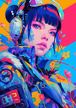 Futuristic Cyberpunk Girl