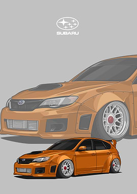 subaru impreza wrx orange