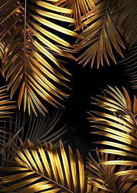 Gold Palm Leaf