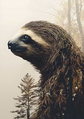 Sloth Double Exposure