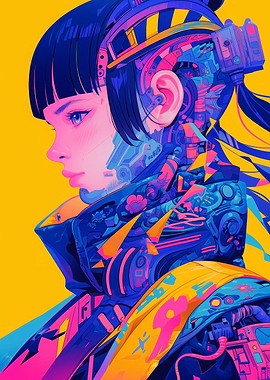Futuristic Cyberpunk Girl