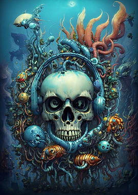 Bio Punk Music Skull Water