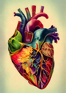 Ancient Colourful Heart