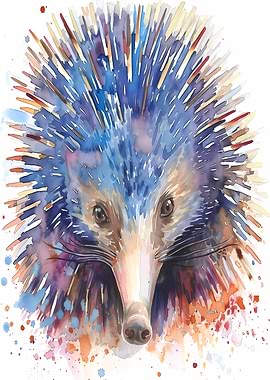 Echidna Watercolor