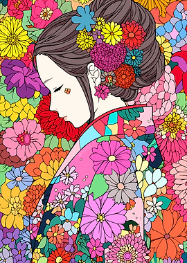 Japanese Kimono Girl Zen
