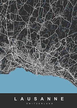 MAP LAUSANNE SWITZERLAND