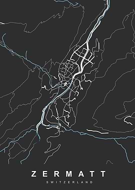 MAP ZERMATT SWITZERLAND