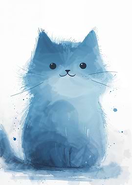 Blue Hue Kitty