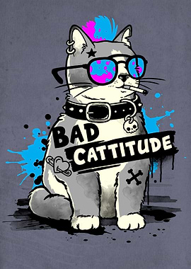Bad cattitude graffiti
