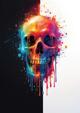 Fantasy Skull two Tone