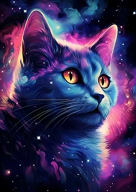 Cat on Galaxy