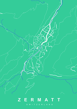 MAP ZERMATT SWITZERLAND