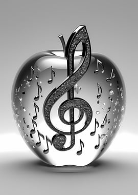 Music Crystal Apple Jewel