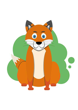 Cartoon fox splash
